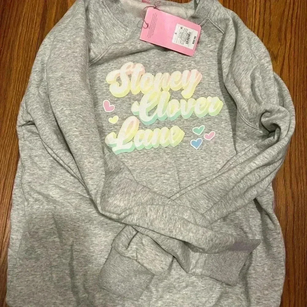 NWT Stoney Clover Lane x Target Crew Sweatshirt Gray S - Picture 3 of 3
